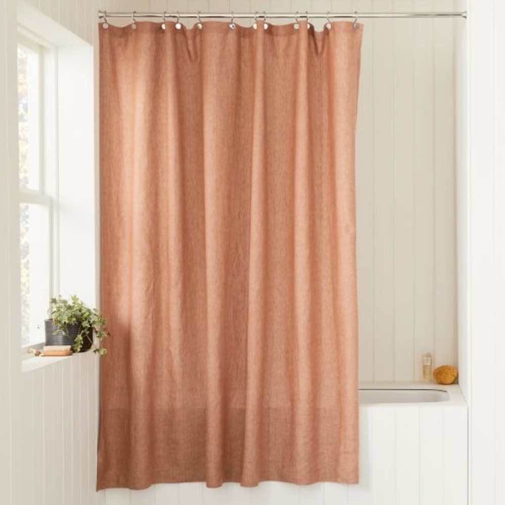 West Elm Terracotta Shower Curtain